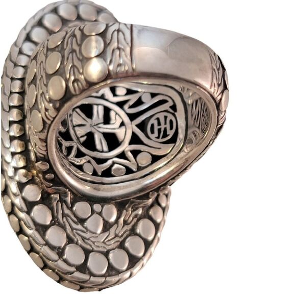 John Hardy Large Sterling Dot Oval Ring - Sz. 6.5 - Picture 8 of 11